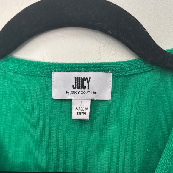 Juicy Couture Velour Lounge Set M Green Y2K Era Tank & Shorts - Picture 2 of 4